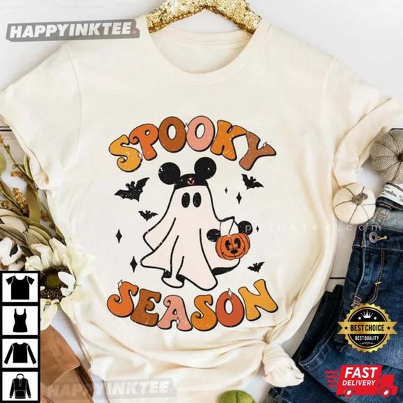 Mickey Mouse Ghost Spooky Season Shirt - Picture 1 of 1